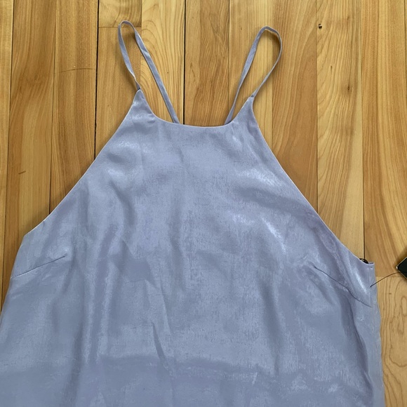 Savona Lavender Satin Midi Dress - Picture 4 of 8